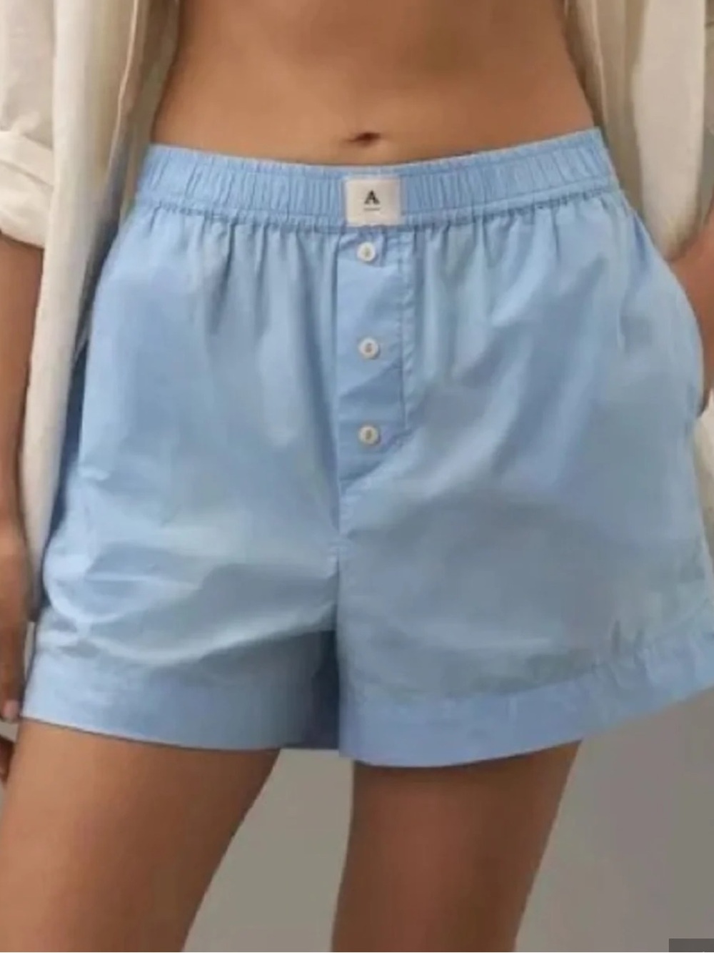 Anthropologie Cotton Blue Boxer Shorts